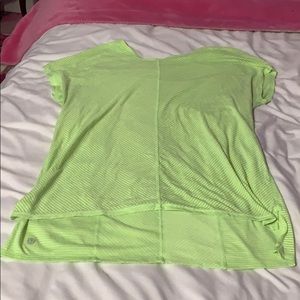 Neon green workout shirt